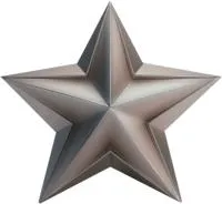 Звезда из нержавеющей стали декор на стелу в Новосибирске (518508)
