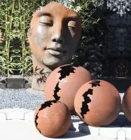 Кортен 3 шара — парк декор (518952) ∅ 950 750 450 мм. Новосибирск