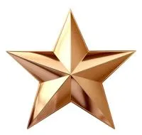 Бронзовая звезда накладка на памятник в Новосибирске (518475)